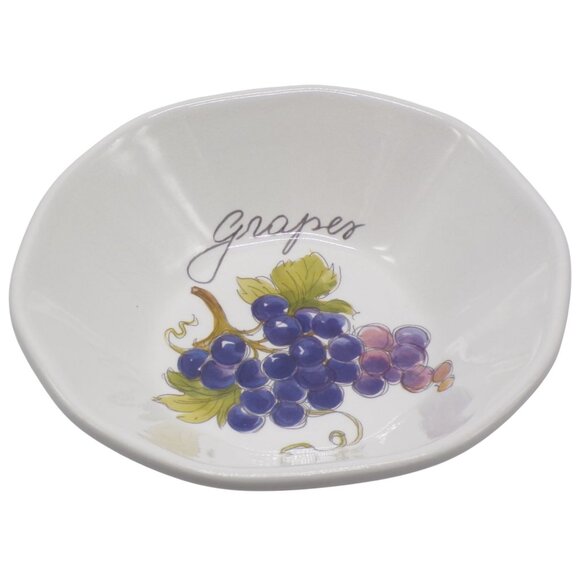 Effetti d'Arte GRAPES Handmade Italy Ceramic Pasta/Soup Bowl 8.75" VGC - Picture 1 of 4